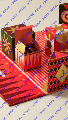 Foldable Christmas calendar packaging box