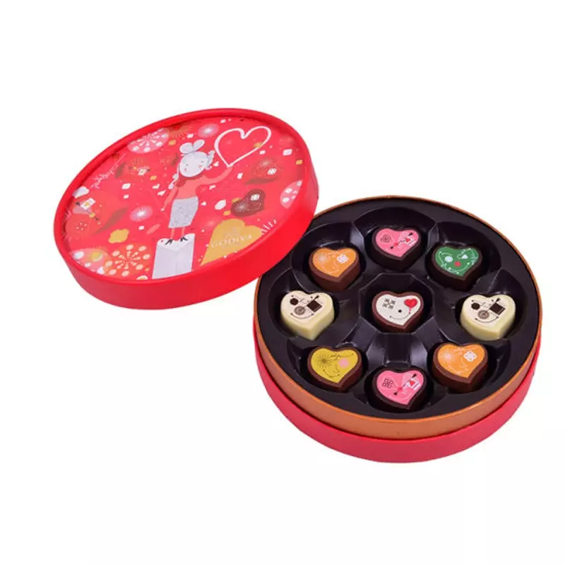 Round chocolate paper packaging box