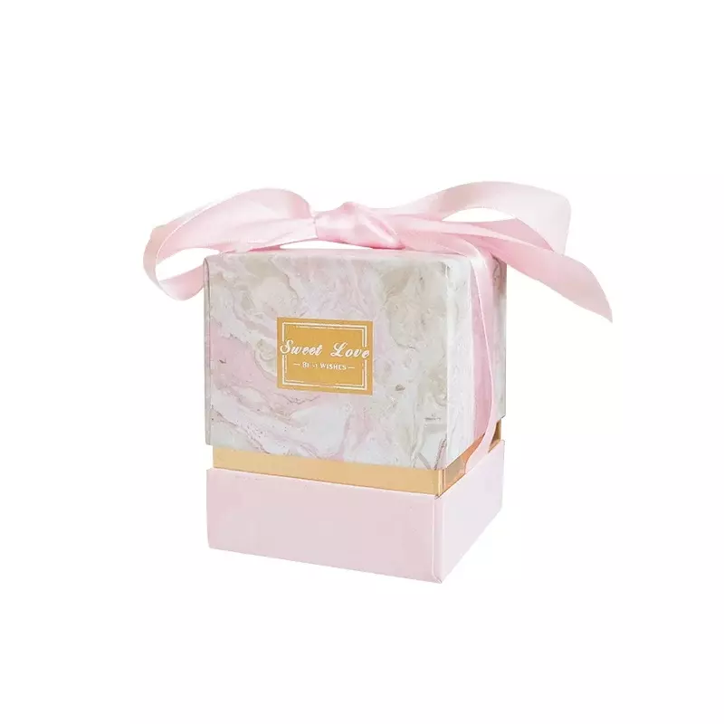 Two piece candle box with bowknot
