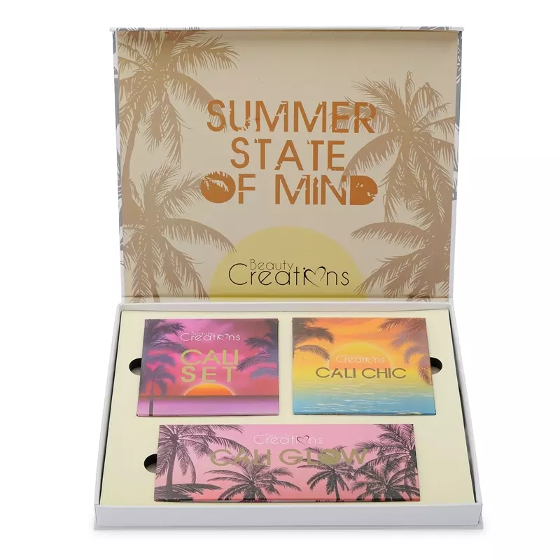 Magnetic cosmetic box with paper insert