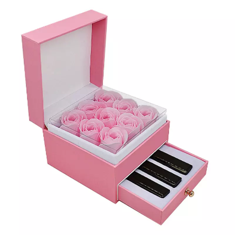 Rose packaging box with drawer