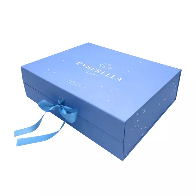Hot sale gift paper box with ribbon