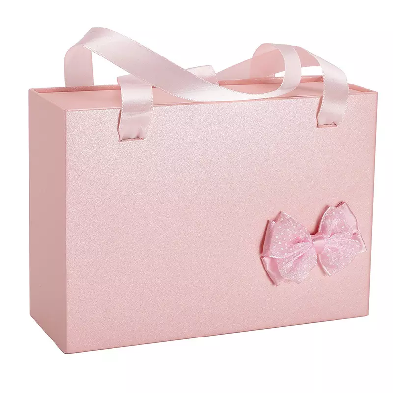 Drawer gift packaging box with handle
