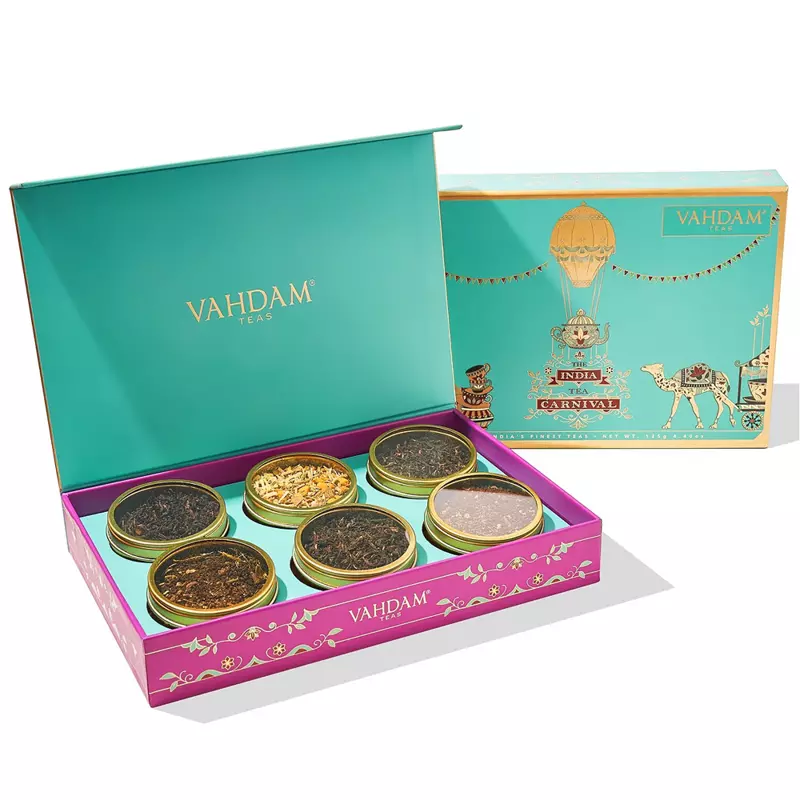 Magnetic tea box with paper insert