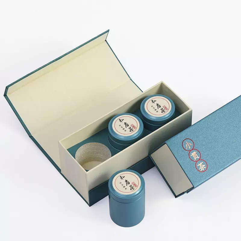Tea box with textured paper